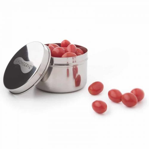 Reusable stainless steel snack containers