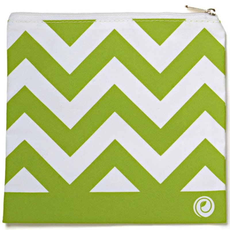 Green Chevron LunchSkins Reusable Zip Bag