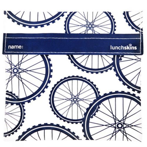 LunchSkins Sandwich Bag - Navy Bike