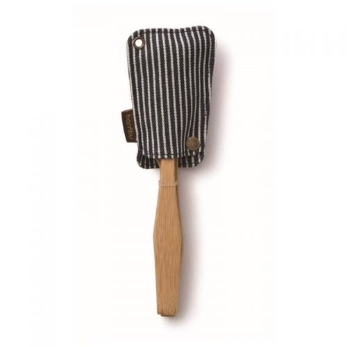 Reusable bamboo cutlery set with cotton pouch