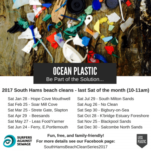 south hams series of beach cleans 2017