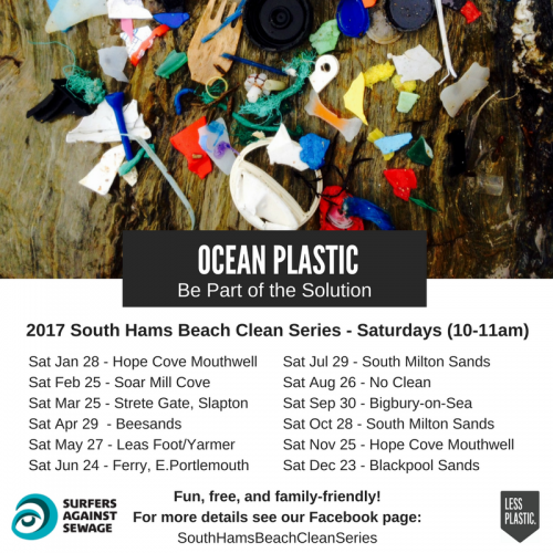 south hams series of beach cleans 2017