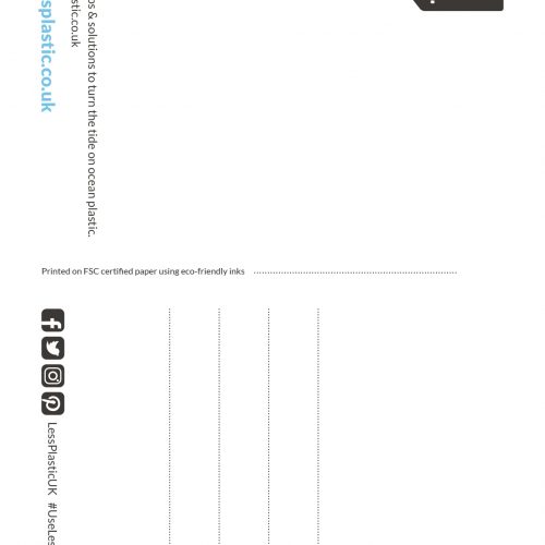 back of A6 postcard